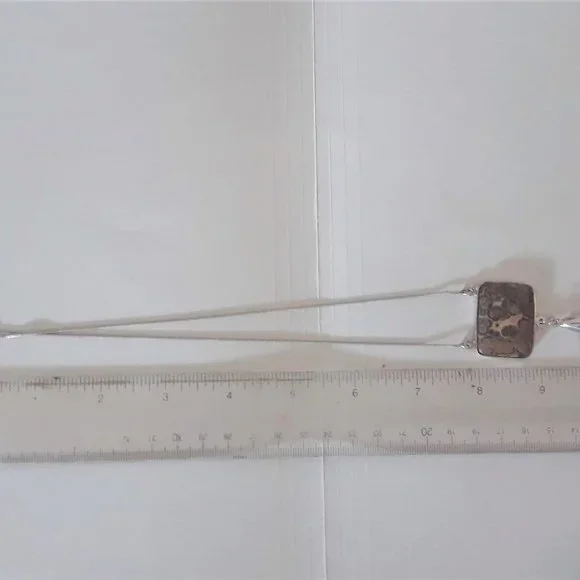 BBK Sterling Silver Leopard Skin Jasper Necklace - Picture 3 of 5